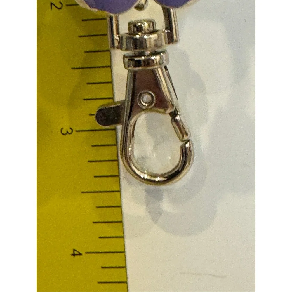 Alexx Inc Finders Key Purse Purple Enamel Flower Rhinestone Key Finder Hook